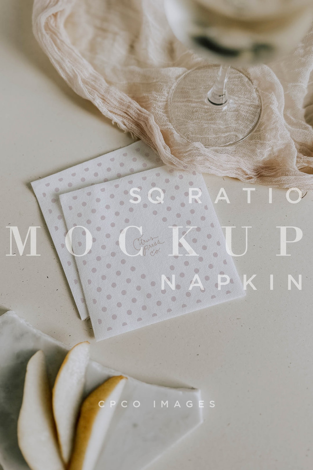 Napkin Mockup, Cocktail Napkin Mock Up, Zazzle Cocktail Napkin