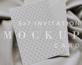 Wedding Invitation Card Mockup, 5x7 Stationery (Digital Download)