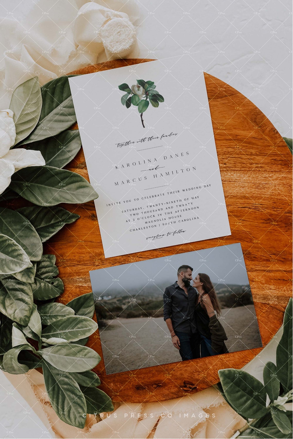 Wedding Invitation Mockup 5x7 &amp; 4x6 Template Instant Etsy