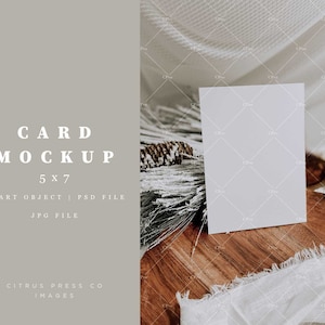 Urlaubskarte Mockup, 5x7 Karte, A7 Umschlag, Sofort Download, Karte Mock Up, Briefpapier Mockup, Mock, Stock Bild