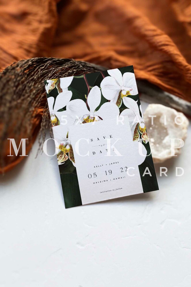 Rust Invitation Mockup Digital Download Wedding Card Mock Etsy