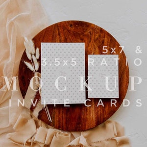 Maquete de convite de casamento, cartão 5x7 3,5x5, download digital, maquete de cartão, maquete de papelaria, foto de estoque, convite flatlay, outono