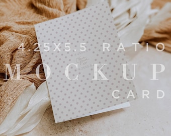 A2 Klappkarte Mockup, Neutral Hochzeit Briefpapier (Digitaler Download)