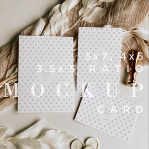 Boho Invitation Mockup Suite, Neutralny Minimalistyczny Mock Up, Zaproszenie Ślubne, Pobieranie Cyfrowe, Makieta Karty 5x7, 4x6, 3.5x5, Obiekt Inteligentny 022