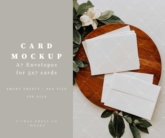 Download Envelope Invitation Mockup Two Sided 5x7 Envelope Instant Etsy
