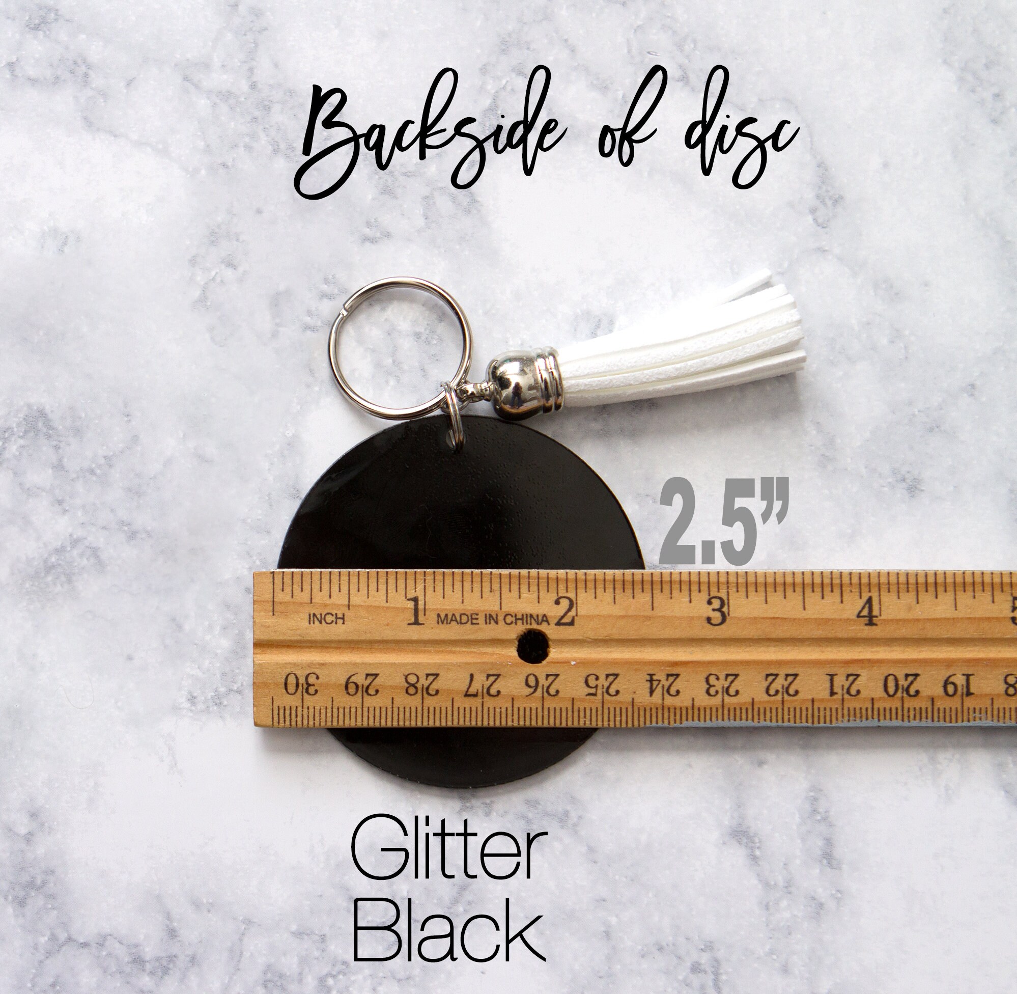 Black Glitter Keychain Monogram Keychain Name Keychain Etsy