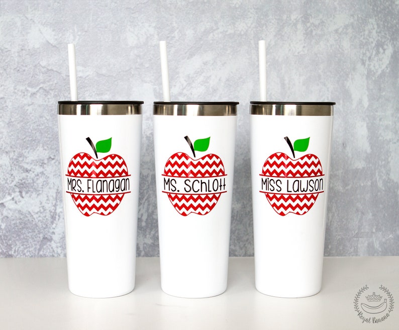 Teacher Gifts Personalized Tumbler with straw Teacher Water image 0