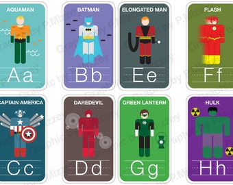 LARGE - Superhero Flash Cards
