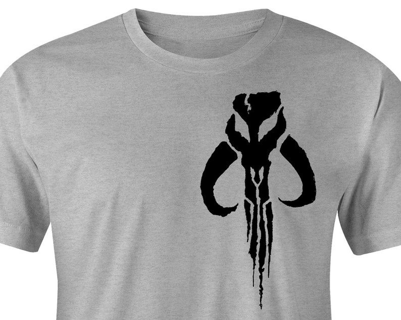 Boba Fett Logo Left Chest T-shirt Star Wars T-shirt Bounty | Etsy