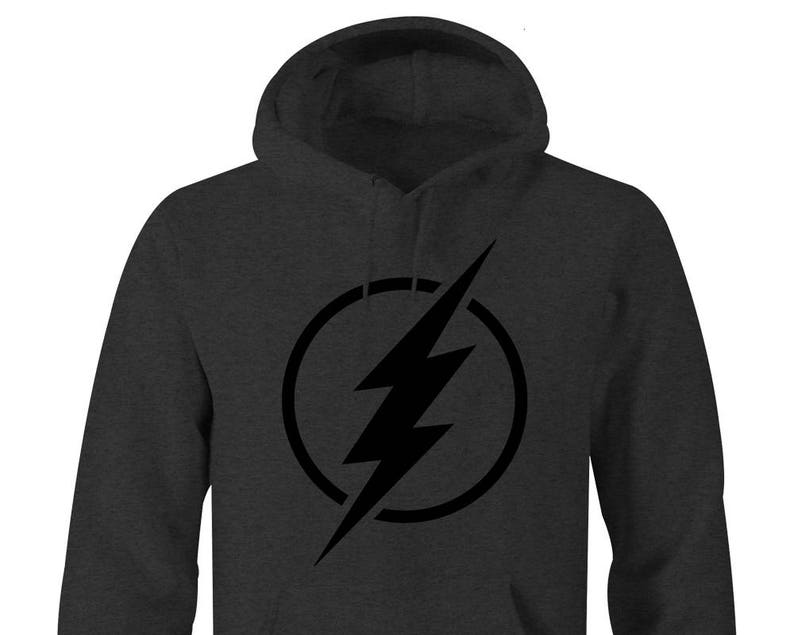 DC Flash Flash Blacked Out Hoodie Justice League Flash Hoodie