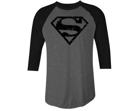 black superman t shirt full sleeve
