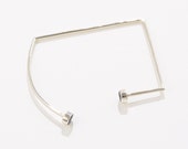 Silver and black zirconia bracelet, silver bracelet, contemporary bracelet, sterling silver bracelet, square bracelet, stacking bracelet