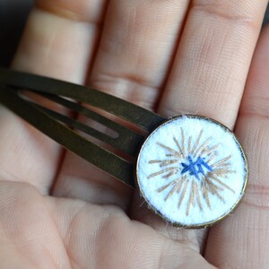 Bohemian Hairpin, Flower accessories, Felt hair accessories, Metal hair clip, Hippy hairpin, Original Felt pin, One of a kind, Wool clip