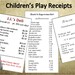 Printable~pretend Play Receipts~play Store Receipts~toy Receipts~toy ...