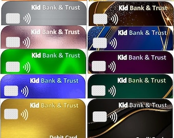 EDITABLE Pretend Play Credit Cards~Printable Children's Debit Cards~Instant Download Toy Credit Cards~Kids Credit Cards~Printable Toy