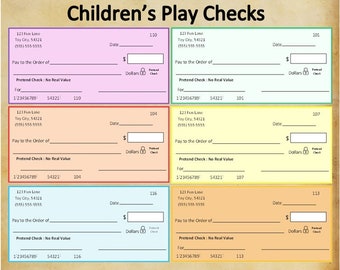 pretend checkbook