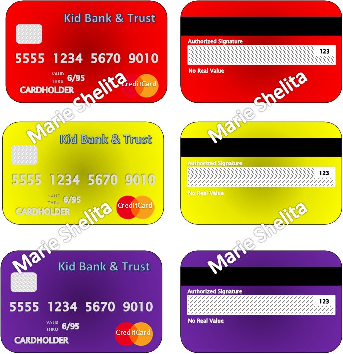 Instant Download Pretend Play Credit Cardsprintable Etsy
