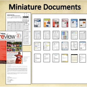 1:12 Druckbare Miniatur Dokumente - Digitale Puppenhaus Miniaturen Printables - Miniaturen Downloads - Miniatur Office Dokumente - Miniatur Rechnungen