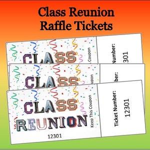 250 Tickets! ~ Sofortiger Download Klassentreffens-Verlosungskarten ~ Druckbare Klassentreffens-Verlosungskarten ~ Druckbares Klassentreffens-Spiel