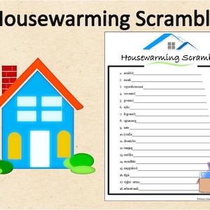 Instant Download Housewarming Word Scramble Game~printable Housewarming ...