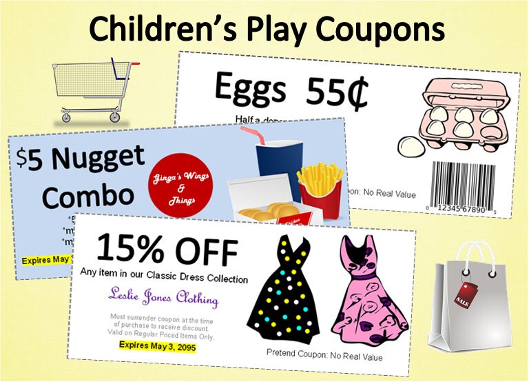 Printablechildren s Play Couponstoy Couponspretend Etsy
