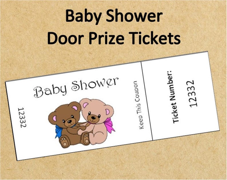 Printable Baby Shower Door Prize Ticketsup to 40 Ticketsinstant