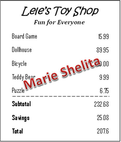 Printable~pretend Play Receipts~play Store Receipts~toy Receipts~toy ...