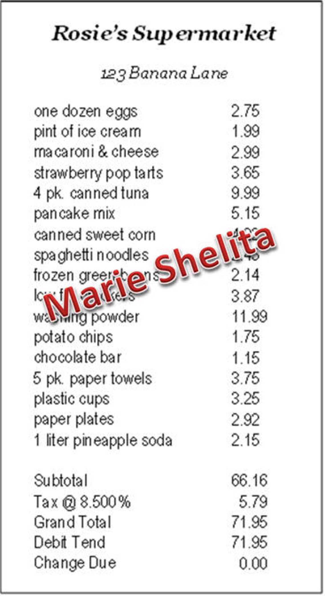 Printable~pretend Play Receipts~play Store Receipts~toy Receipts~toy ...