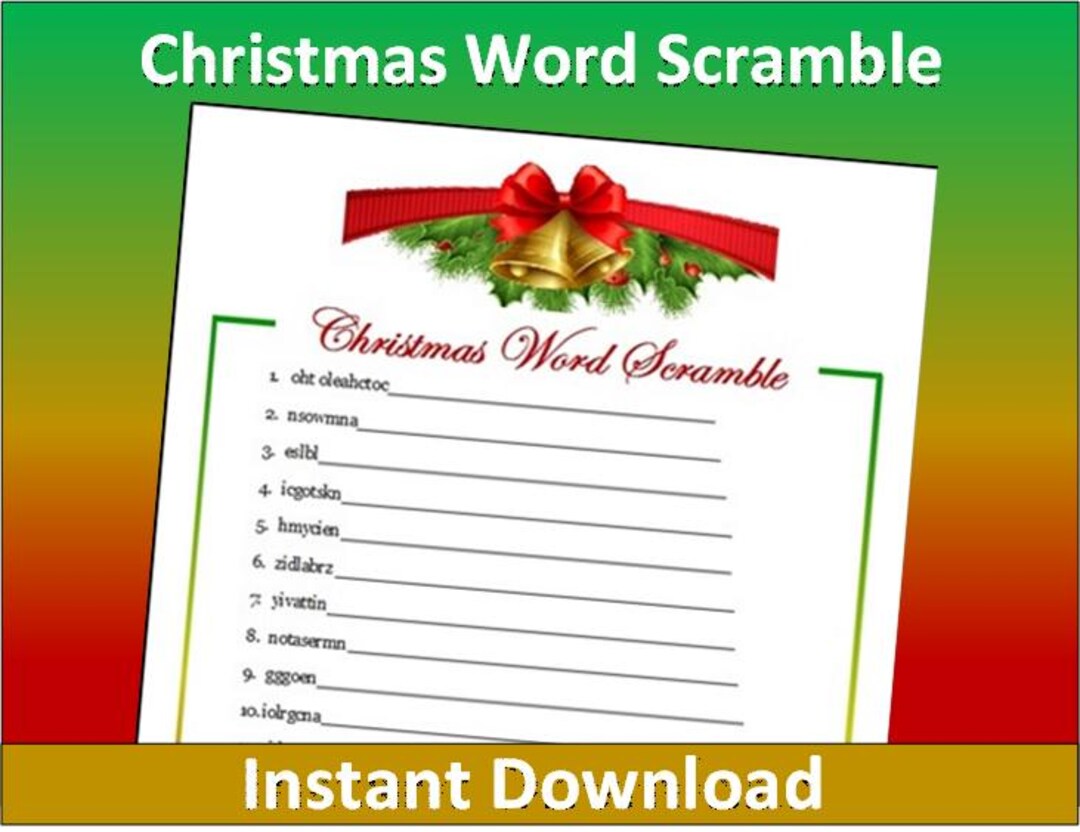 Printable Christmas Word Scramble Game~instant Download Christmas Word Game~ christmas Party Word Game~printable Christmas Game~holiday Game - Etsy printable-christmas-word-scramble-game-instant-download-christmas-word-game-christmas-party-word-game-printable-christmas-game-holiday-game-etsy