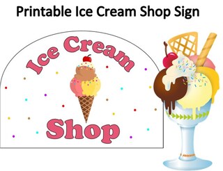 Insegna Luminosa Open Per Vetrine Con Scritta ICE CREAM, Luce LED A Basso Consumo