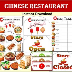 Restaurante chinês de faz de conta ~ Restaurante chinês de peça dramática ~ Download instantâneo Restaurante chinês de faz de conta ~ Restaurante chinês para impressão
