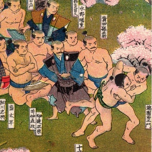 Six (6) Cartes postales antiques Cartes postales Sumo Wrestling Japon Arts martiaux japonais Sports Mail Meiji Taisho Showa Eras Deltiology