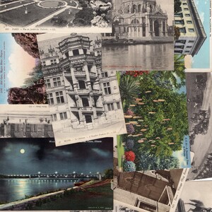 Lot 322 Cartes postales anciennes Étranger États-Unis Canada Europe Vues de 1900 à 1915 Utilisées et inutilisées Verso Paris Londres Berlin Villes Rural