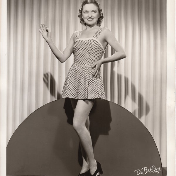 Art Deco Theater Photograph Photo Gerry White Actress Dancer 1940s Model DeBellis Studios Broadway New York City