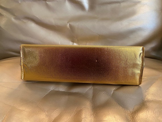 Gold Lamè Purse Handbag Pocketbook 1950s 1960s Mi… - image 4