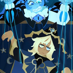 Cookie Run Shadow Milk and Truthless Recluse Print [5x7]