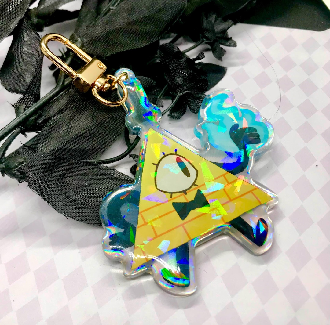 Bill Cipher Gravity Falls Holographic 3" Charm [PREORDER] - Etsy