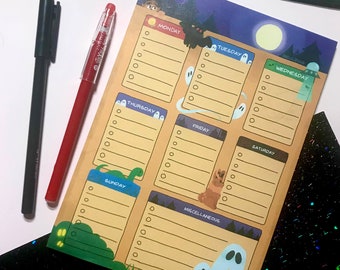 Cryptid-weekplanner, briefpapier