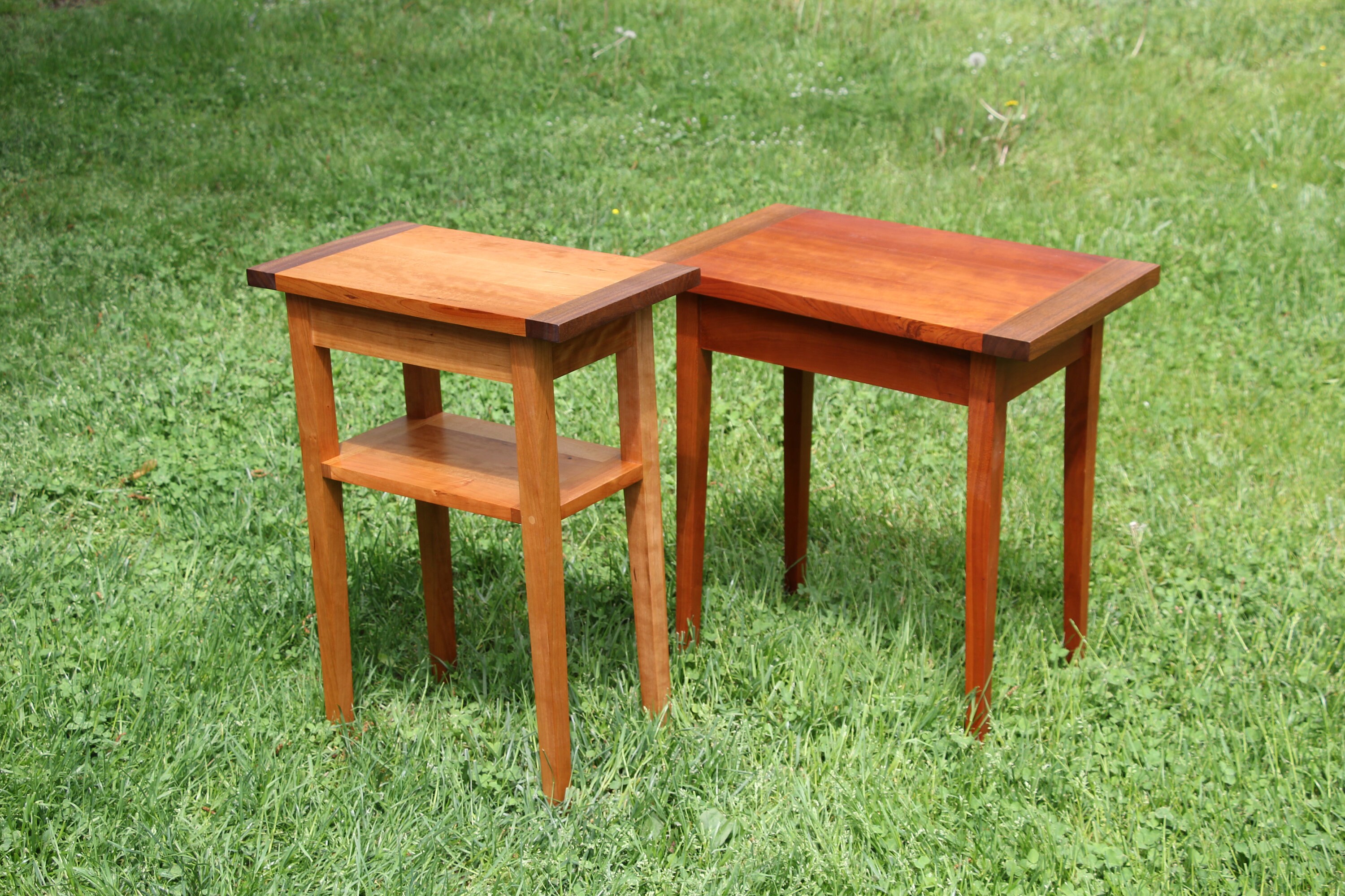 Shaker End Table Made From Quartersawn Natural Cherry and Black Walnut