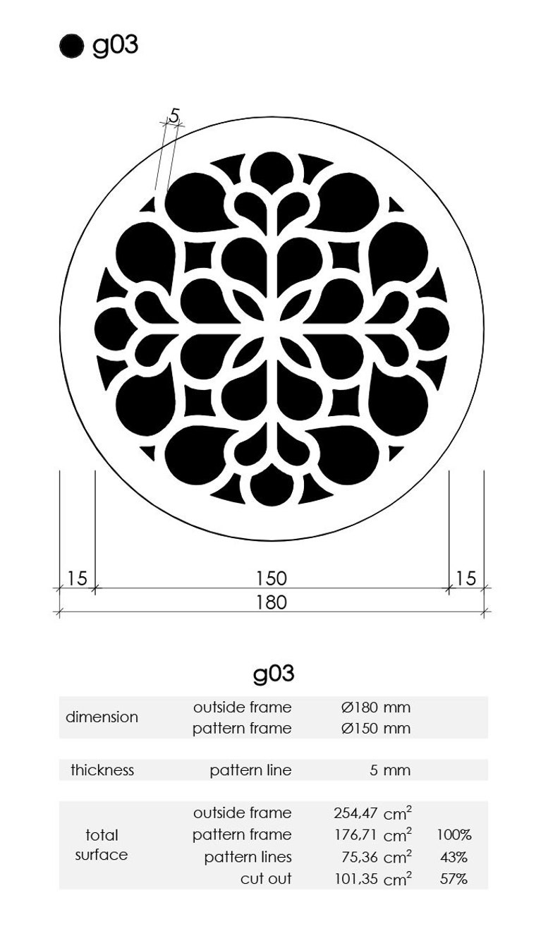 Decorative Air Vent Cover. Made in UK G03R. Size 220 Mm Etsy UK