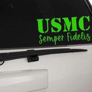 USMC United States Marine Corps Stencil Font Semper Fidelis Vinyl Decal Sticker, Premium Matte & Glossy Vinyl image 5