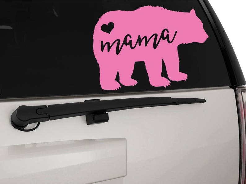 Mama Bear with Heart Vinyl Decal Sticker, Premium Matte & Glossy Vinyl image 8