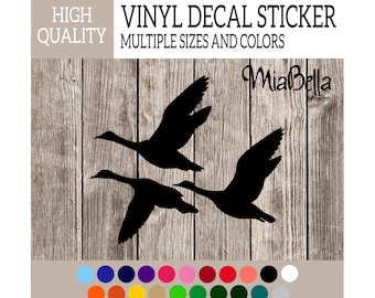 Flying Ducks Vinyl Decal Sticker, Premium Matte & Glossy Vinyl