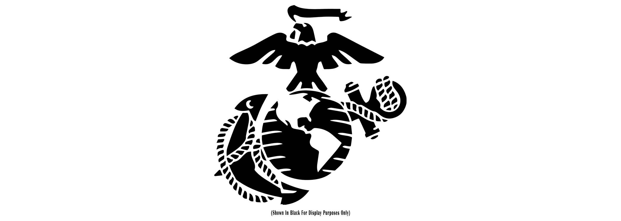 Oracal USMC Eagle Globe & Anchor Decal – White Vinyl, Gloss Finish, Made In USA