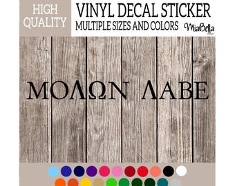 Molon Labe Vinyl Decal Sticker, Premium Matte & Glossy Vinyl