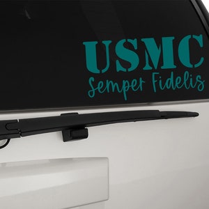 USMC United States Marine Corps Stencil Font Semper Fidelis Vinyl Decal Sticker, Premium Matte & Glossy Vinyl image 10