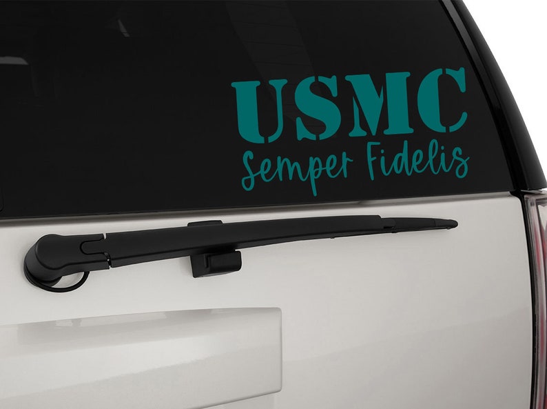 USMC United States Marine Corps Stencil Font Semper Fidelis Vinyl Decal Sticker, Premium Matte & Glossy Vinyl image 10