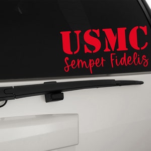 USMC United States Marine Corps Stencil Font Semper Fidelis Vinyl Decal Sticker, Premium Matte & Glossy Vinyl image 8