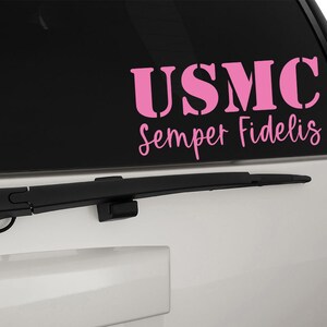 USMC United States Marine Corps Stencil Font Semper Fidelis Vinyl Decal Sticker, Premium Matte & Glossy Vinyl image 6