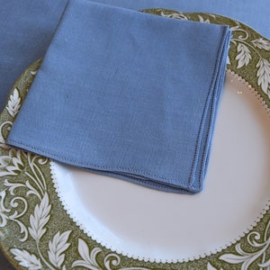 Vintage Tea Linens, Irish Linen Tea Cloth Napkins SET, Vintage Hemstitched Irish Linen, Excellent Condition